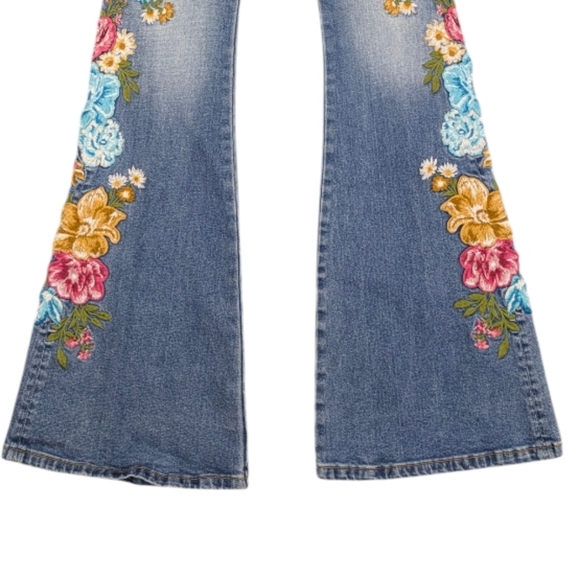 Free People Driftwood Farrah Overall Floral Bell Bottom Sold Out  J1800 - Picture 9 of 12